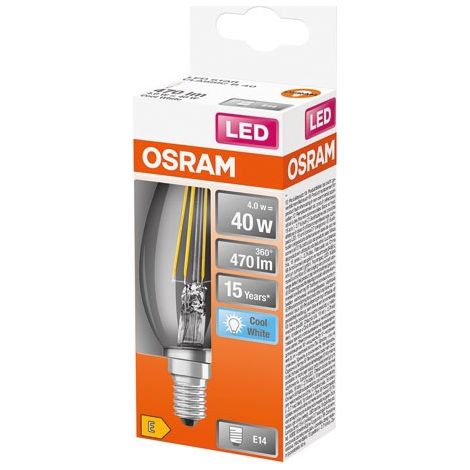 Led llama clara filamento 4w E14 470lm 4000k frío X1 - Ledvance Gp
