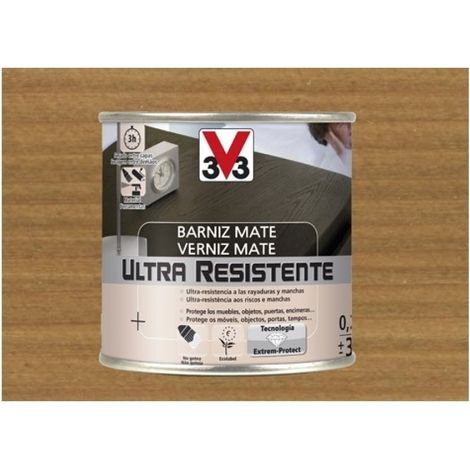 Barniz interior al agua ultra resistente mate 250 ml roble o