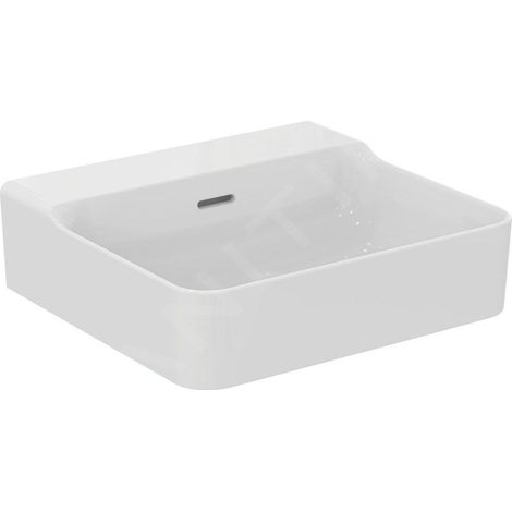 Ideal Standard Conca Ceram - Lavabo 500x450 mm, avec trop-plein, sans trou pour robinet, blanc T378401 (1/5)