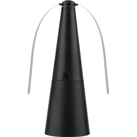 Ventilateur anti-mouches USB, chasse-mouches automatique à pales réfléchissantes, répulsif anti-insectes silencieux pour table, terrasse, cuisine, camping et restaurant, Noir