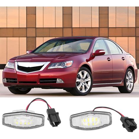 Paire de lampes de plaque d'immatriculation LED blanc pour Honda Civic, Pilot, Accord, Odyssey (1/5)