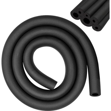 Sollbry Isolation des tuyaux en caoutchouc, 1,8 m, isolation des tuyaux, mousse souple, noir, pour isolation des tuyaux, équipements de fitness, tube en cuivre (diamètre 13 mm) (1/5)
