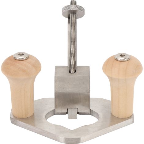 Rabot de routeur avec trou de base de butée de profondeur, outil de travail du bois portatif ergonomique en acier inoxydable pour rainures, coupe précise du bois (1/5)