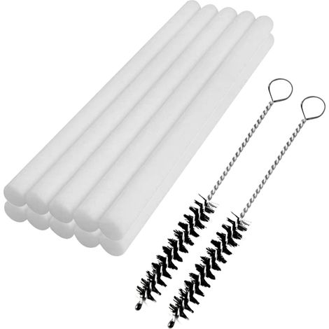 2 pièces brosses de nettoyage noires,10 pièces tampons de nettoyage,de nettoyage machine à café Petit (1/5)
