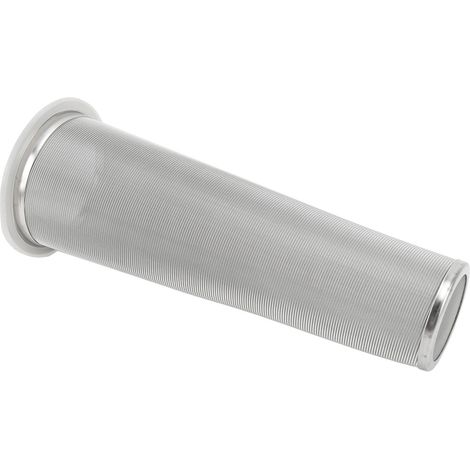 Filtre à café en acier inoxydable 304, forme conique, avec infuseur à café rond en caoutchouc blanc pour boissons fruitées, 8 x 21 cm / 3,1 x 8,2 pouces (1/5)