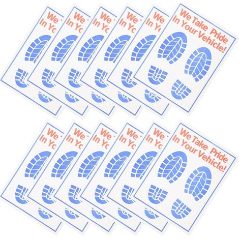 Clear Paper Car Floor Mats 25 Pieces Floor Protection for