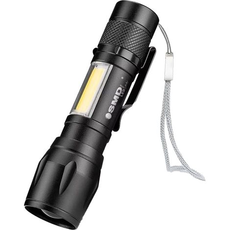 Torcia LED zoom AKU 5W XPE+ COB+ con custodia - SD-AKC0328SL (1/2)
