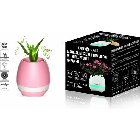 Debonair Music Flower Pot BluetoothSpeaker for Bedroom,Office,Living Room, Pink