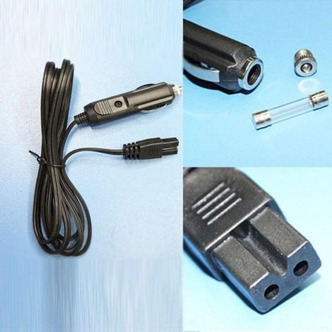 Câble d'alimentation pour glacière - - - 12V CC - 2 m - Prise fusible résistante (1/5)