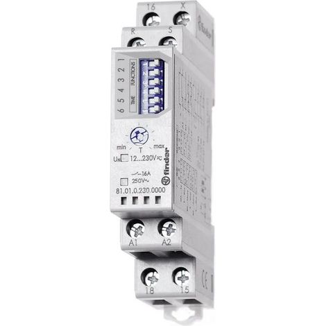 FINDER 810102300000 - Temporizzatore Modulare Finder 81.01 12-230V 16A 1SC