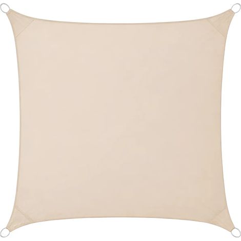 Vela Ombreggiante Idrorepellente 360x360 cm Beige Quadrato da Esterno