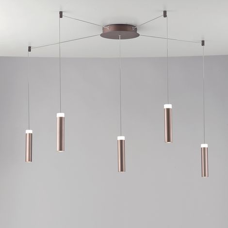 LED-Deckenleuchte mit 5 Hängeleuchten, modernes Design Candle (1/2)