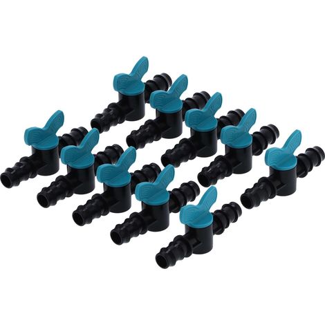 50 vannes de dérivation pour irrigation, vannes de tuyau d'arrosage en plastique avec embouts cannelés pour tuyau de 16 mm, 10 x 5,5 x 2,5 cm (1/5)