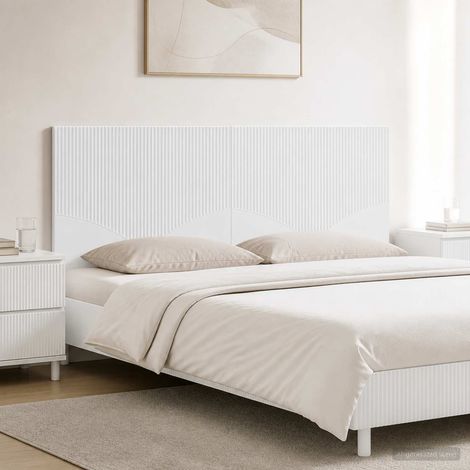 vidaXL Cabecero montada en la pared HOORN Blanco Brillante (1/5)