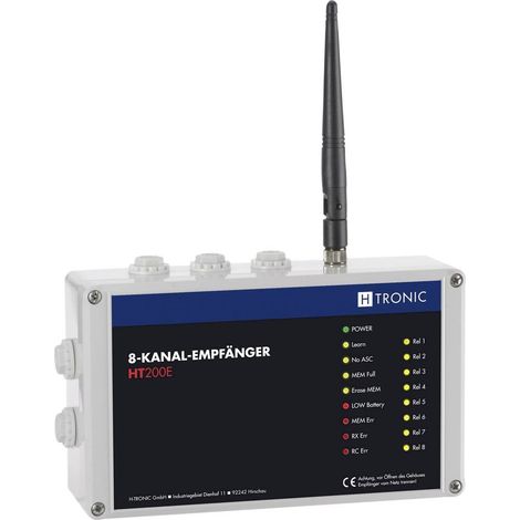 Récepteur radio H-TRONIC HT200E, 8 canaux (1/2)