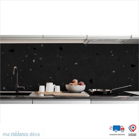 Crédence : Terazzo Modena gris foncé - Couleur Gris clair - Alu composite - 60 - 120 (1/3)