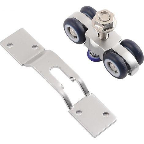 Kit de quincaillerie pour porte de grange Kit de quincaillerie for porte coulissante pliante, portes de grange en alliage d'aluminium, roue de suspension for porte coulissante, roue de levage universe (1/5)