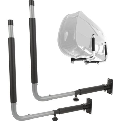 Coffre De Toit De Voiture,Support Mural Pliable Télescopique 50 kg Portant,Crochets De Rangement pour Kayak, Support De Planche à Pagaie, Support De Planche De Surf