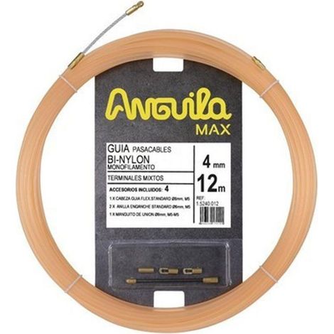 ANGUILA MAX PURE 4mm passacavo in nylon salmone 12m