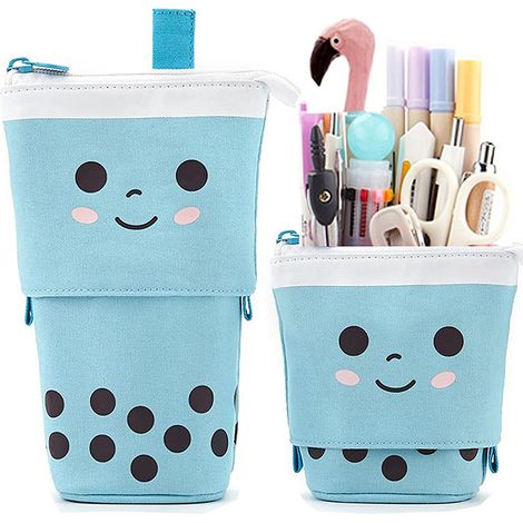 Etui À Crayons Télescopique - Porte-Crayons Rétractable Avec Support Debout - Organiseur De Bureau Et De Maquillage - 1 Pièce (1/5)