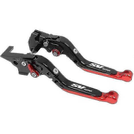 Poignées de guidon uniques pour moto Suzuki SV650/SV650S, réglables, extensibles et pliables (rouge-2) (1/5)