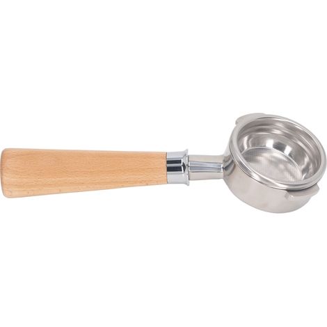 Portafiltro Nuova A2 de 58 mm de acero inoxidable sin base y desmontable con mango de madera de haya. (1/5)