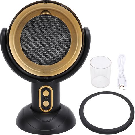 Hotte de cuisine portable rechargeable à ions négatifs avec filtre à huile amovible à 2 vitesses pour barbecue d'intérieur, fondue silencieuse, couleur or (1/5)