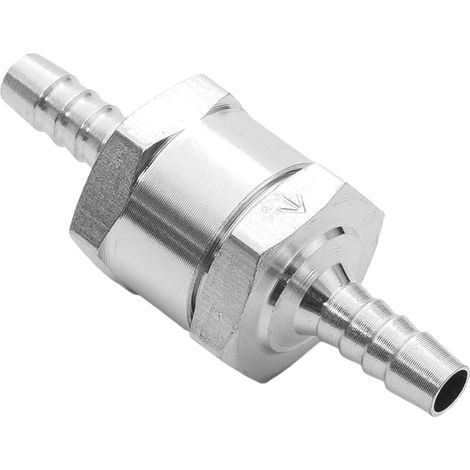 Clapet Anti-Retour Carburant 8mm en Aluminium, Valve Unidirectionnelle Essence/Diesel Basse Pression (1/5)