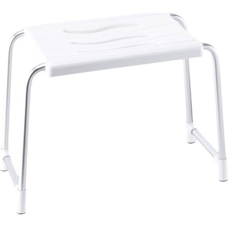 sgabello da bagno, bianco, 50 x 24 cm (1/3)