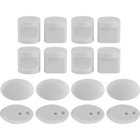 Ensemble de 4 boutons de porte coulissante pour salle de douche, quincaillerie de poignée en verre pour salle de bain (L38)L38W (1/5)