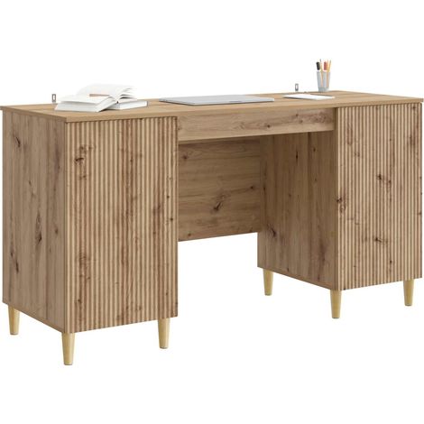 Maison Exclusive - Scrivania con lo scaffale Rovere Artigianale 142,5 x 50 x 75 cm