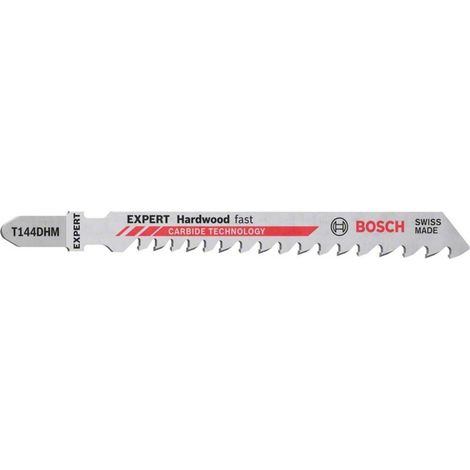 Bosch Professional - 2 lame per seghetto alternativo Expert 'Hardwood Fast' T 144 DHM (per legno duro, composito WPC, lunghezza 100 mm, accessori per seghetto alternativo)