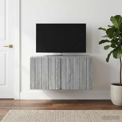 vidaXL Wall-Mounted TV Cabinet 59.5 x 41 x 30 cm Grey Sonoma (1/5)