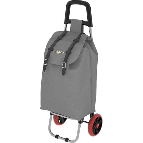 Carrello per la spesa SMART GRIGIO 36X7X90 Cm Portata 25kg Tessuto Impermeabile