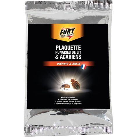 FURY PLAQUETTES PUNAISES DE LIT ET ACARIENS