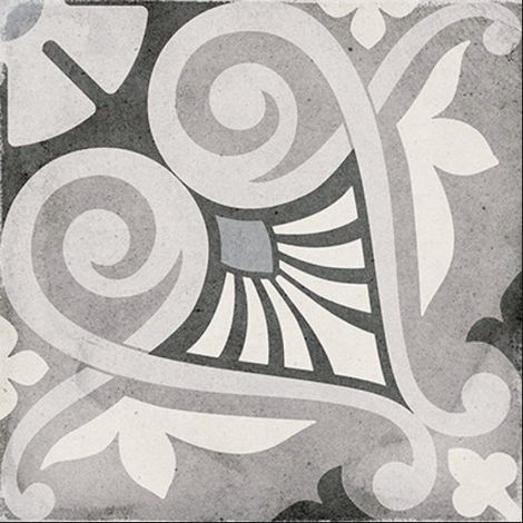 Eiffel Art Construction – Carrelage effet ciment 20x20 cm – Grès cérame R9 antidérapant – Finition mate pour intérieur et extérieur – Art Nouveau Opera Grey (1/5)