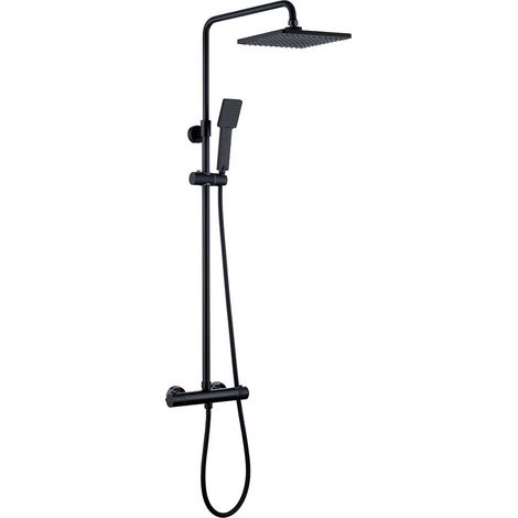 LLAVISAN L129124 BLACK PLUS Columna Termostática Cuadrada 100-150 Cm - ref: L129124