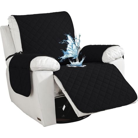Housse de fauteuil imperméable 1 place avec poches, antidérapante et anti-taches (1/5)