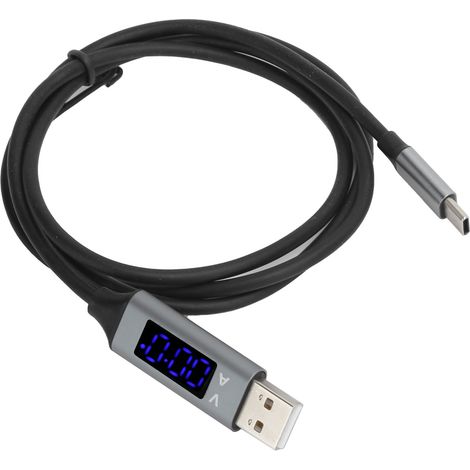 Câble de Charge Rapide 3A avec Affichage LED Tension/Courant pour Android iOS Type-C (1/5)