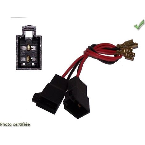 2 Cables adaptateurs haut-parleur compatible avec Audi Fiat Dacia Opel Renault Seat Skoda Suzuki Vw Volvo