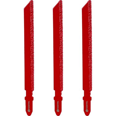 Lame Scie Sauteuse Diamantée - 3 pièces 100mm Disque de Coupe avec Tige en T pour Fibre Verre Marbre Plastique Bois Grain 46 (1/5)