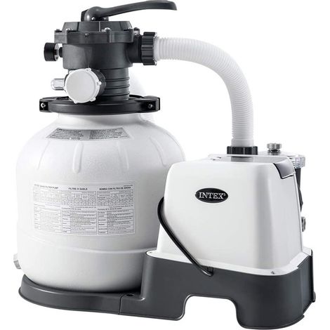 Intex Pompa a Sabbia con Generatore Salino di Cloro Krystal Clear 7.900 Lt/h Art. 26676 - Intex Pompa a Sabbia con Generatore Salino di Cloro Krystal Clear 7.900 Lt/h Art. 26676 - Confezione Da 1 Pez (1/10)