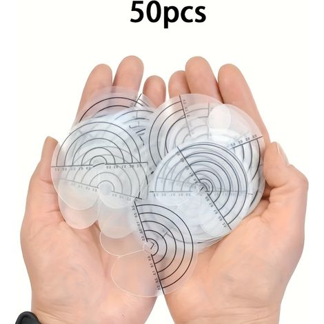 Protège-thermiques gradués, modèles protecteurs à trou unique rond pour extensions de cheveux (pour fusion de colle) (50 pièces) (1/5)