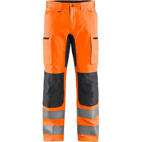 Pantalon de travail haute visibilité stretch artisan 1585 - Orange fluo/Gris anthracite 4XL - FR(58) - SE(C64) - Standards