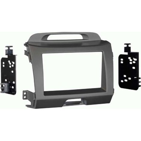 Plaque de façade 2-DIN compatible avec Kia Sportage(SL) 08/2010-01/2016 grise
