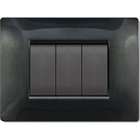 PLACCA LIFE Q LIVING PLAST NERO GLITTERING 4P