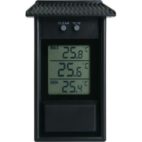 Thermomètre Électronique Extérieur Thermomètre Extérieur Thermohygromètre Électronique Étanche Réfrigérateur Thermomètre Taille Température Valeur Mémoire Fonction 13.2x8x3 (Cm) Noir 1pc (1/3)