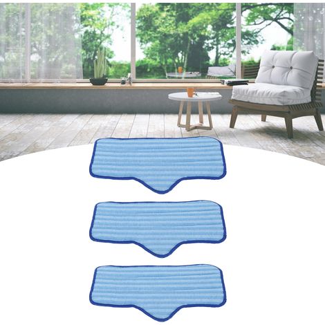 Lavettes de Remplacement Microfibres 3 Pièces Compatibles pour Balais à Plaque, Matière Fibre Absorbante (1/5)