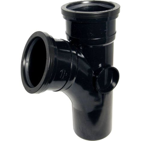 FloPlast 110mm Soil Branch 112.5° Black
