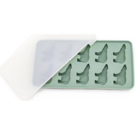 Eiswürfelform – Niedlicher Eisbär, 10 Fächer, Silikon mit Deckel (1/5)